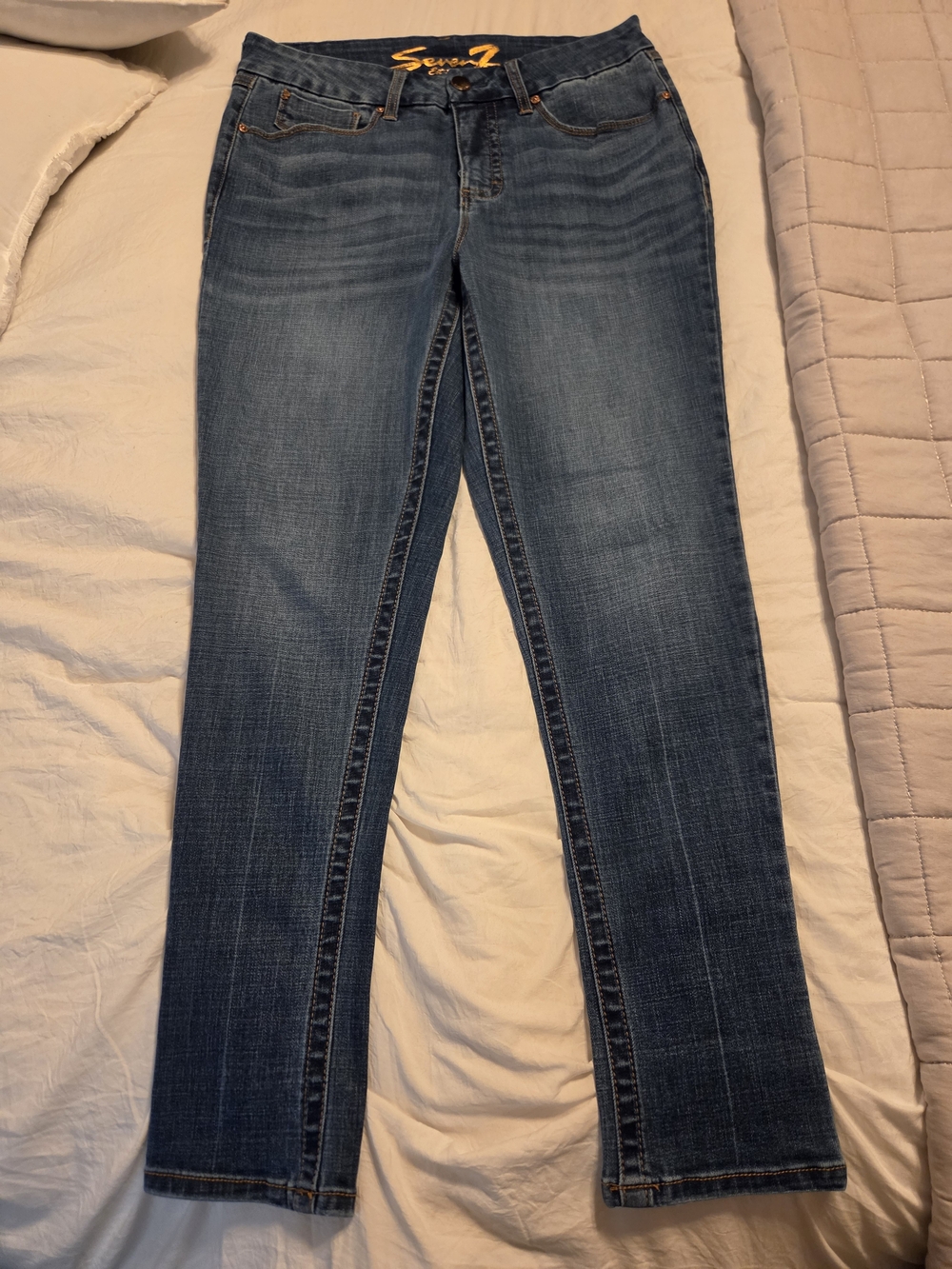 Seven7 Women's Skinny Jeans - Medium Blue Wash